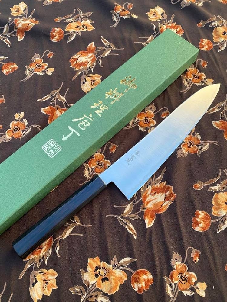み*も様 牛刀240mm 包丁　寛丈作 青紙スーパー　黒檀八角柄　Aogami 牛刀240mm 包丁寛丈作 青紙スーパー黒檀八角柄Aogami super
